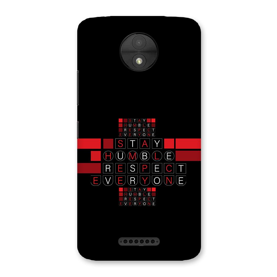 Humble Respect Back Case for Moto C