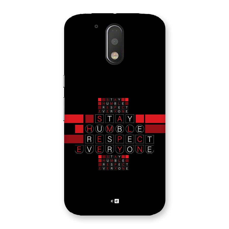 Humble Respect Back Case for Moto G4