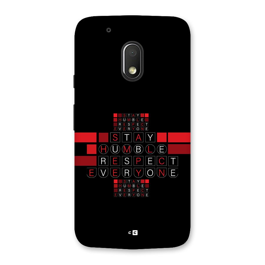 Humble Respect Back Case for Moto G4 Play
