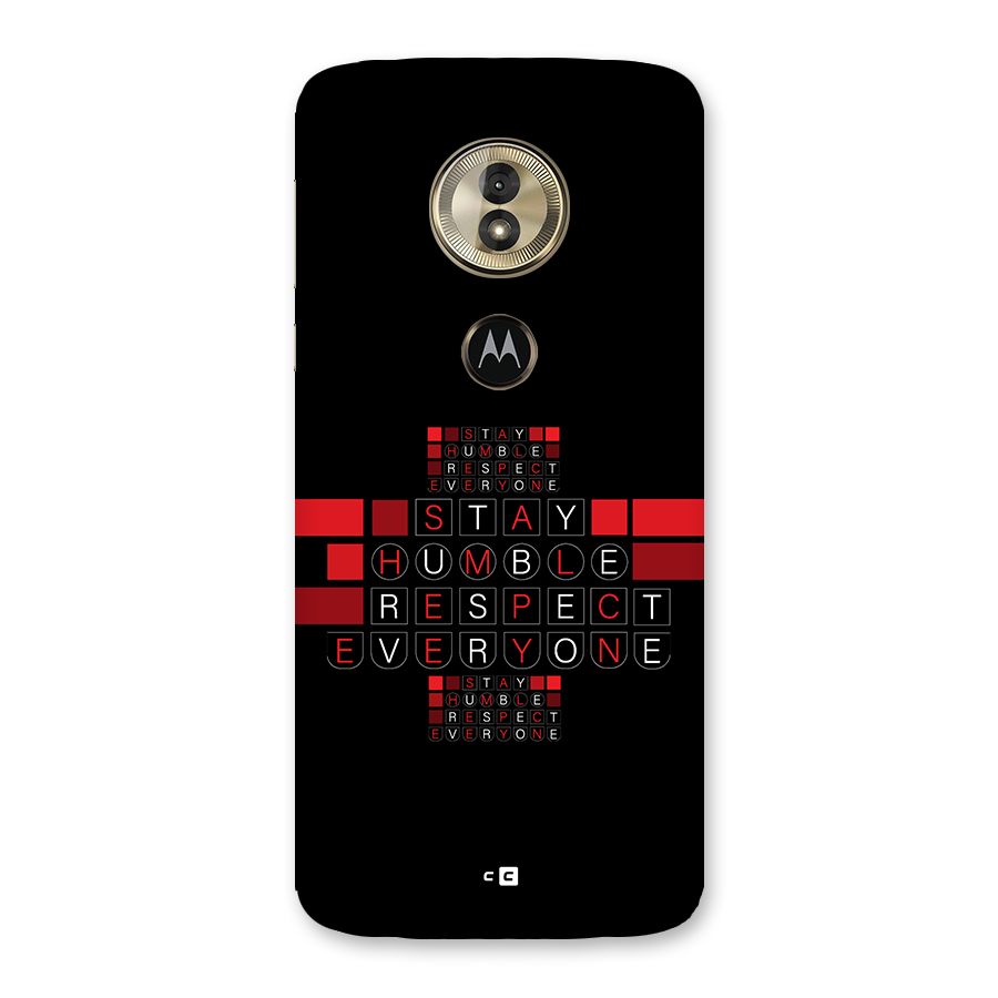 Humble Respect Back Case for Moto G6 Play