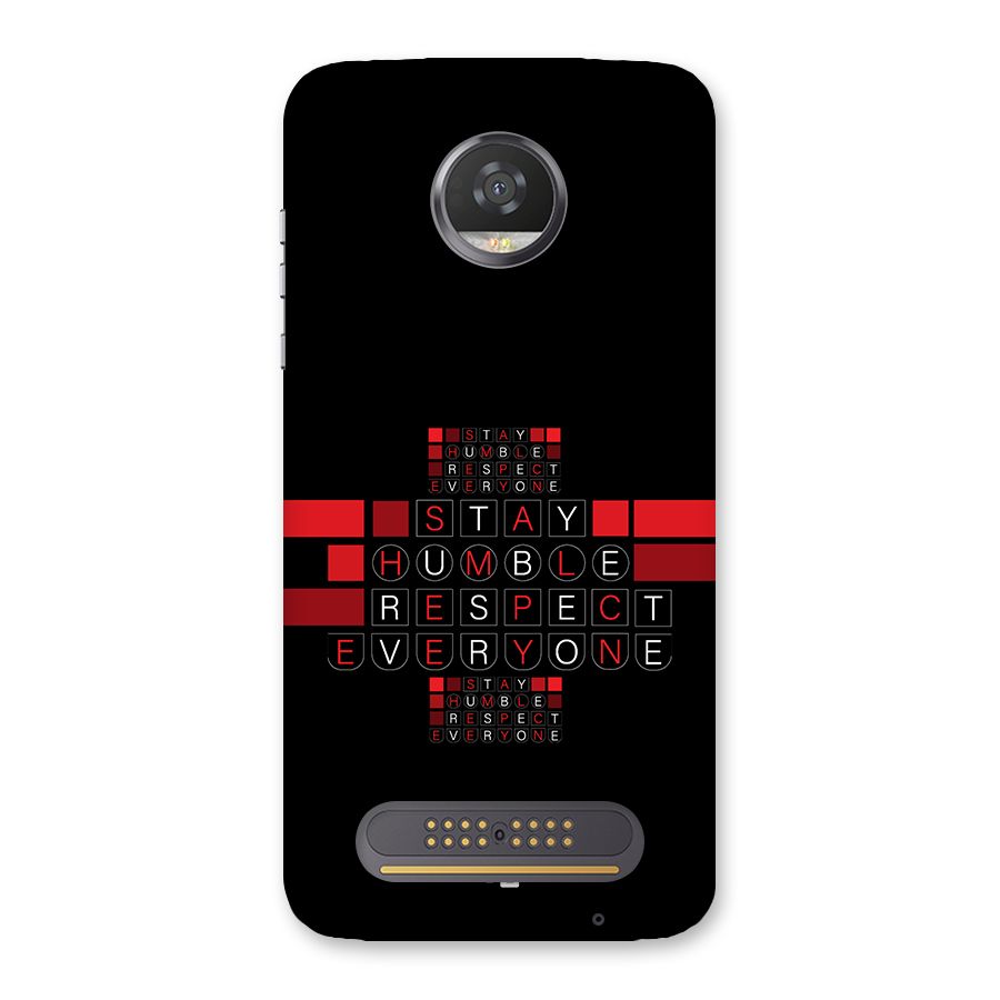 Humble Respect Back Case for Moto Z2 Play