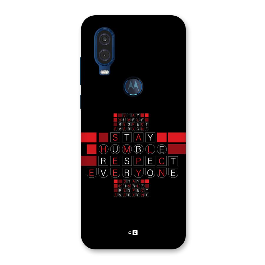 Humble Respect Back Case for Motorola One Vision