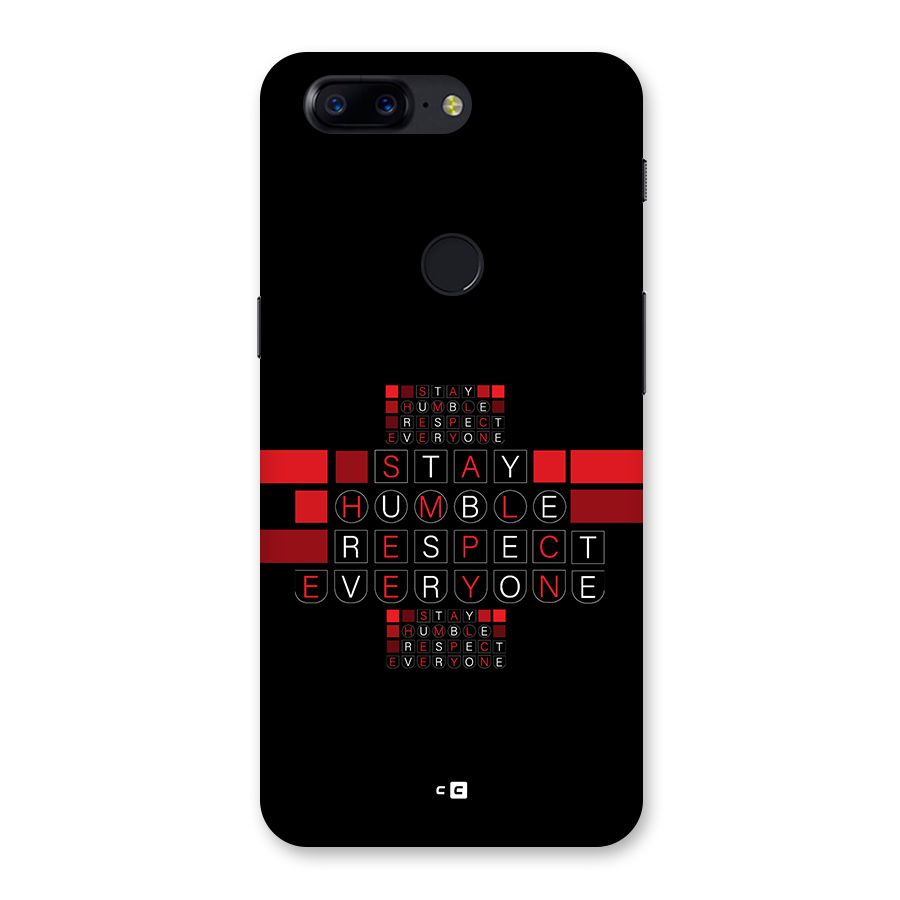Humble Respect Back Case for OnePlus 5T