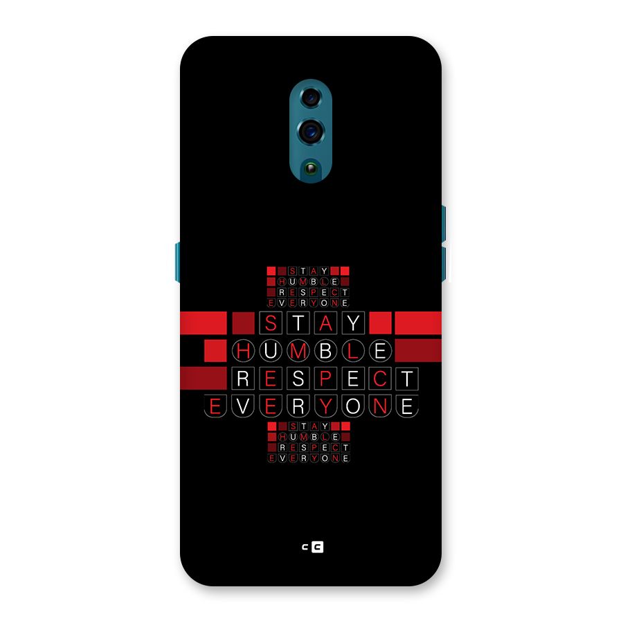 Humble Respect Back Case for Oppo Reno