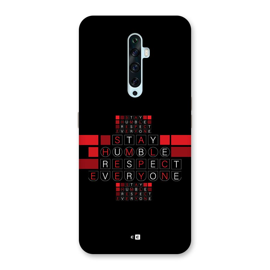 Humble Respect Back Case for Oppo Reno2 Z