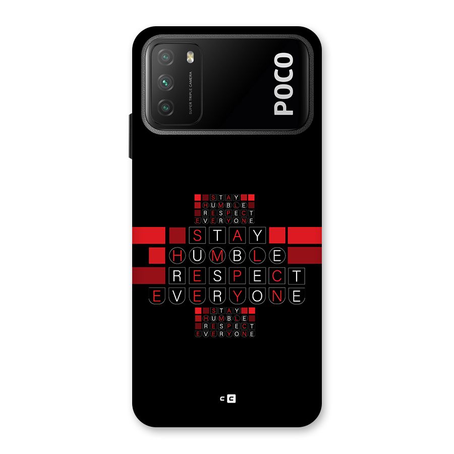 Humble Respect Back Case for Poco M3