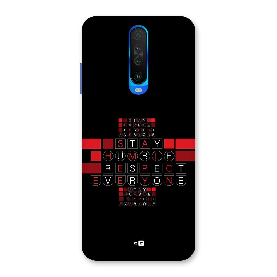 Humble Respect Back Case for Poco X2