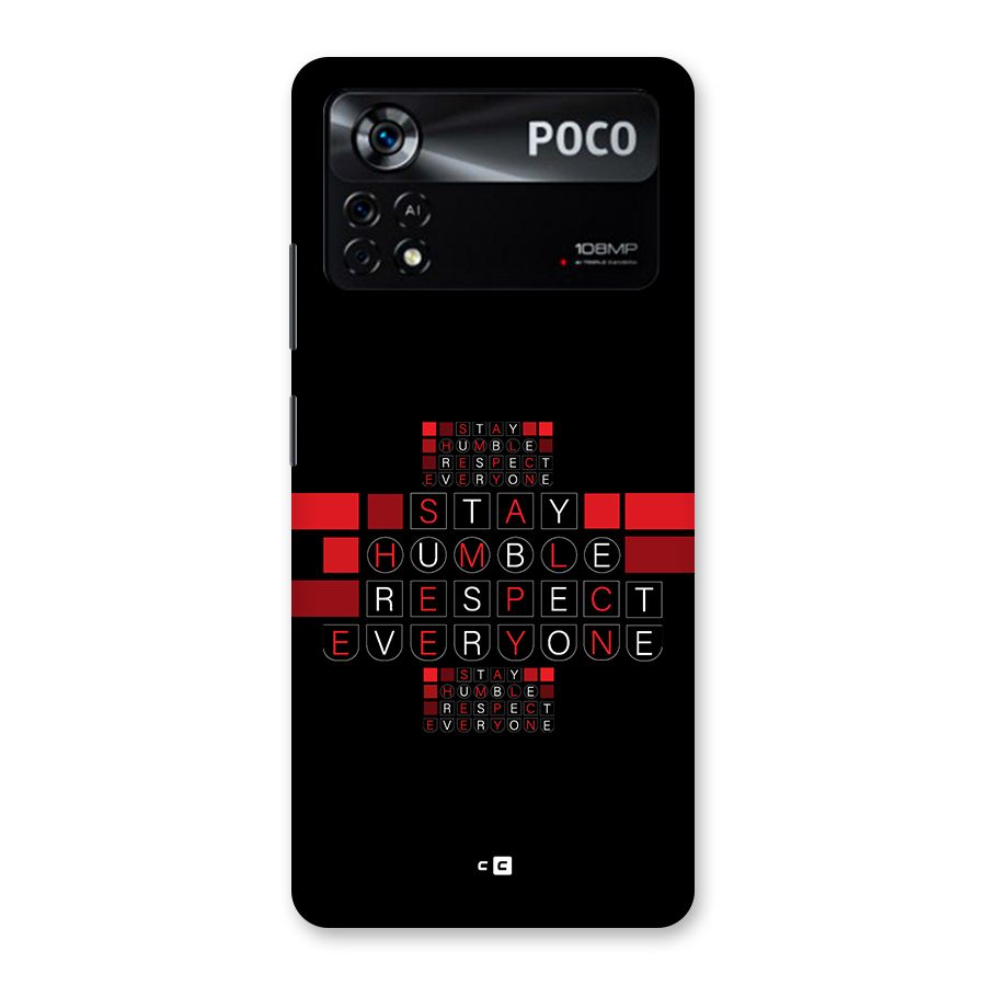 Humble Respect Back Case for Poco X4 Pro 5G