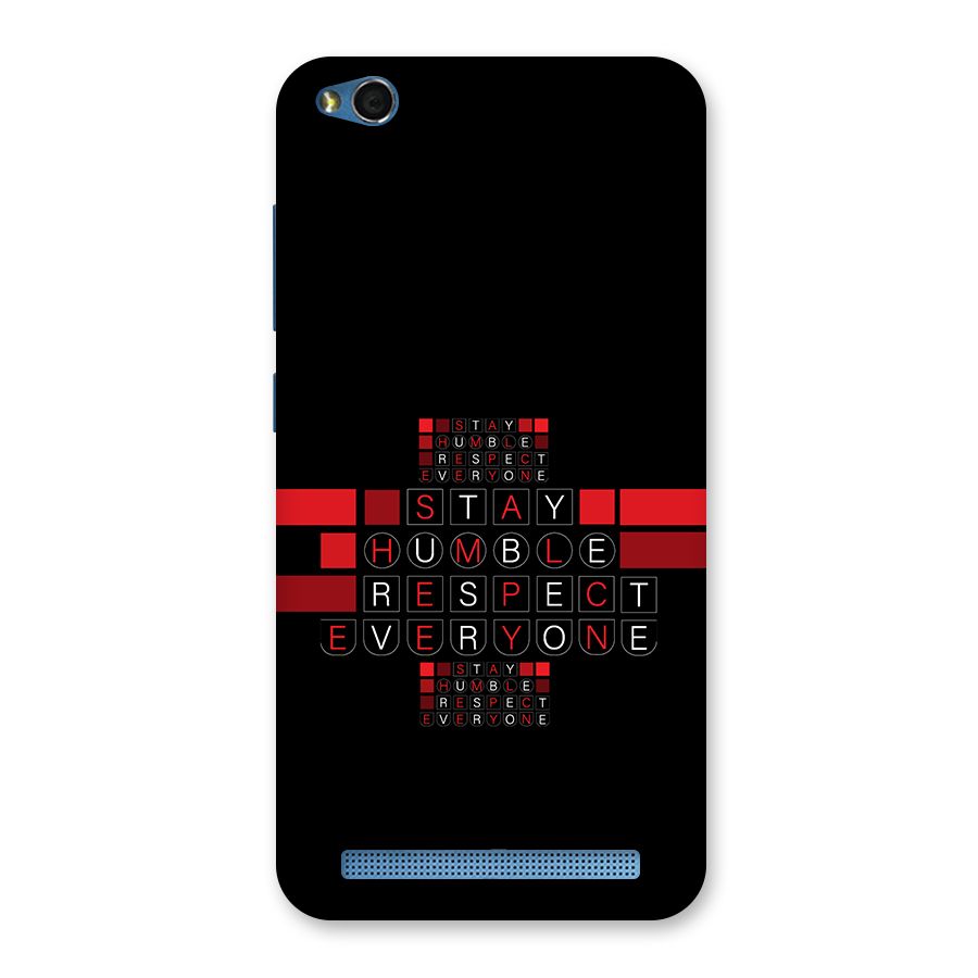 Humble Respect Back Case for Redmi 5A