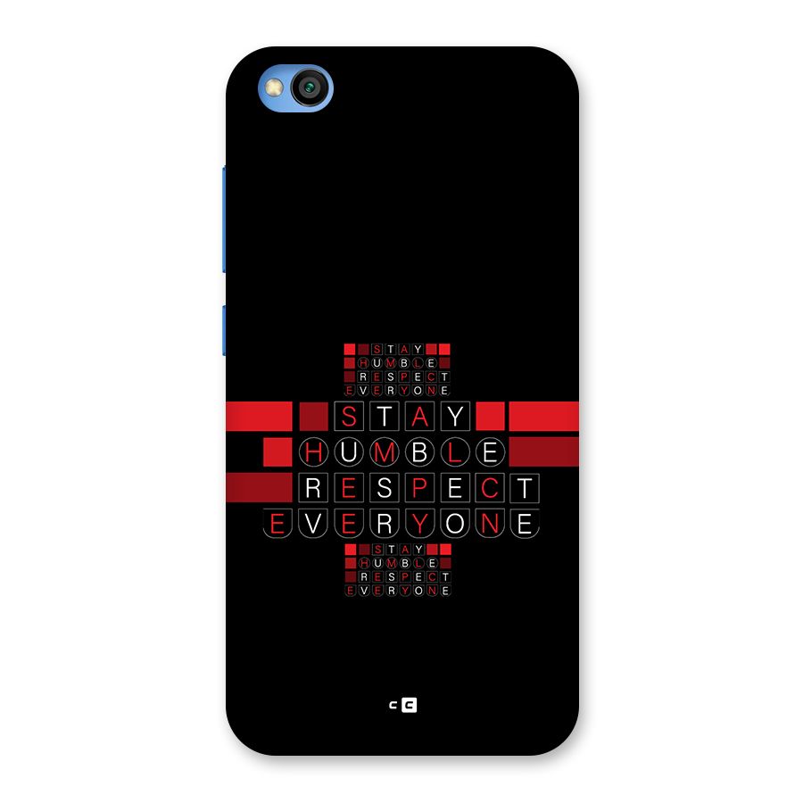 Humble Respect Back Case for Redmi Go
