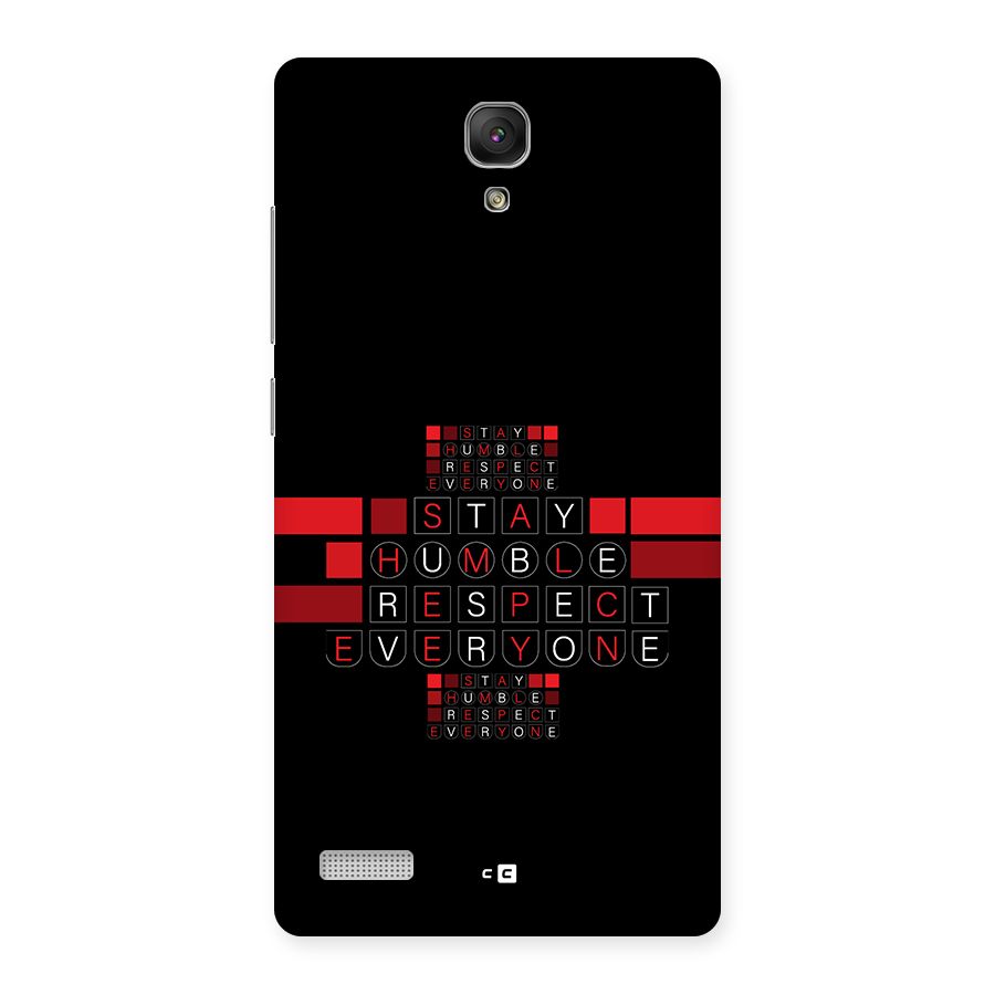 Humble Respect Back Case for Redmi Note