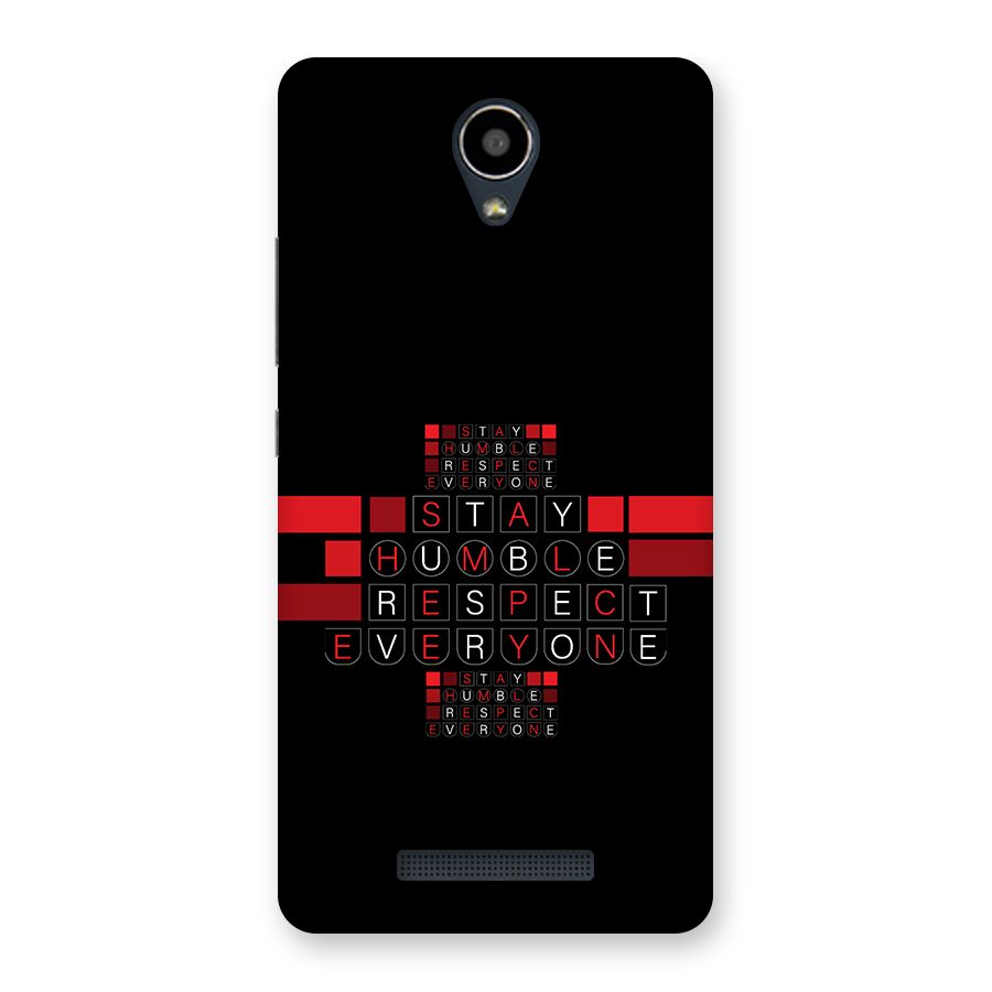 Humble Respect Back Case for Redmi Note 2