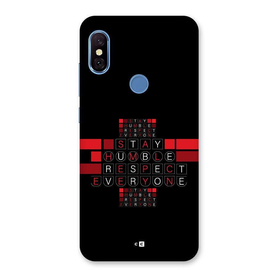 Humble Respect Back Case for Redmi Note 6 Pro