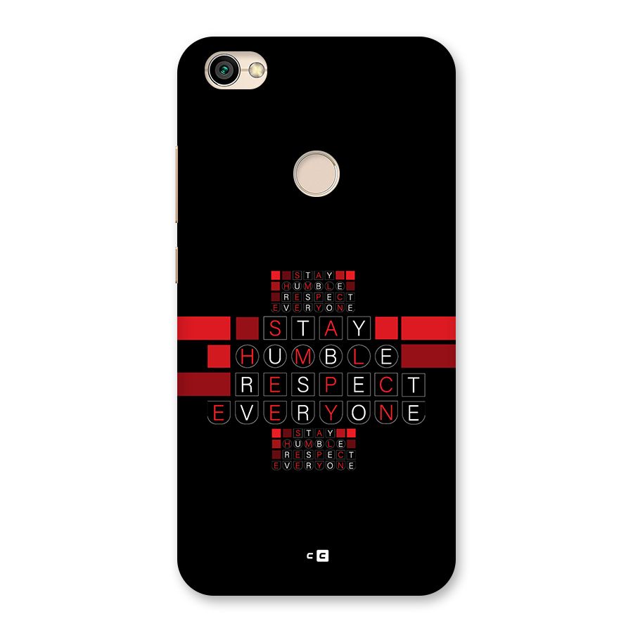Humble Respect Back Case for Redmi Y1 2017