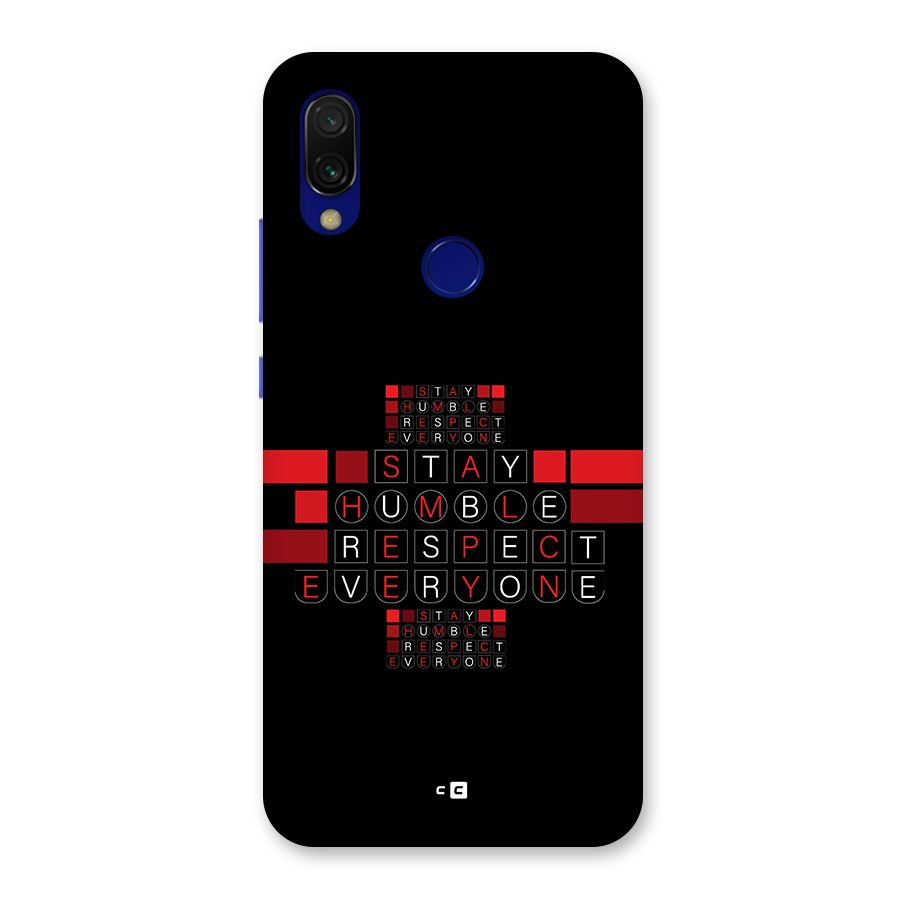 Humble Respect Back Case for Redmi Y3