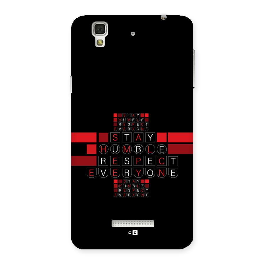 Humble Respect Back Case for YU Yureka Plus