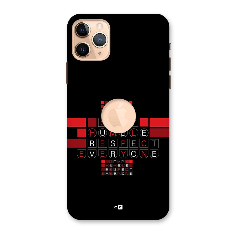 Humble Respect Back Case for iPhone 11 Pro Max Logo Cut