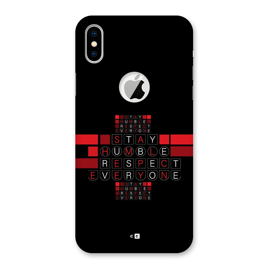 Humble Respect Back Case for iPhone XS Logo Cut