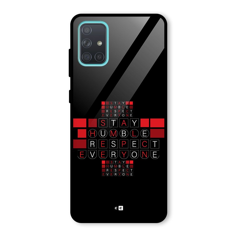Humble Respect Glass Back Case for Galaxy A71