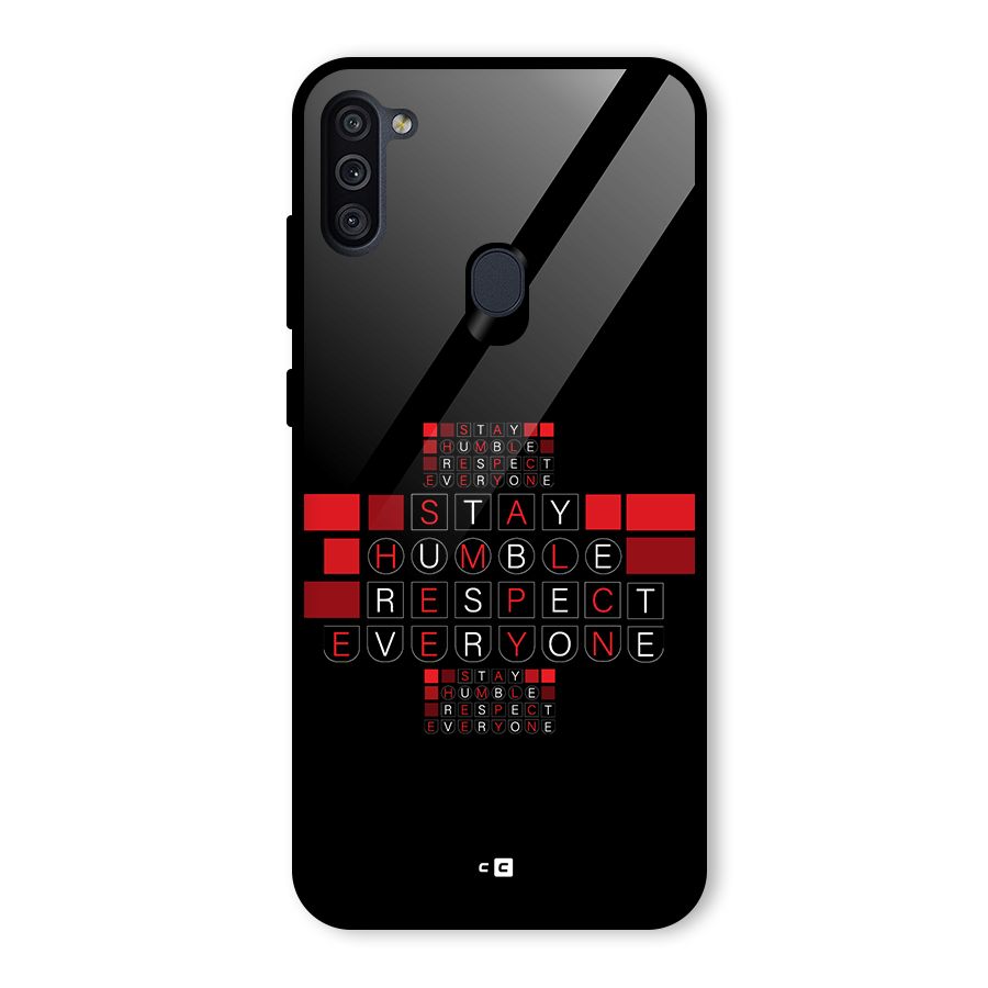 Humble Respect Glass Back Case for Galaxy M11