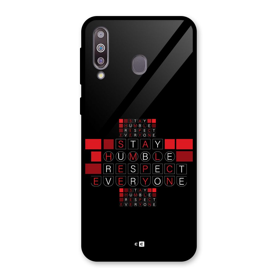 Humble Respect Glass Back Case for Galaxy M30
