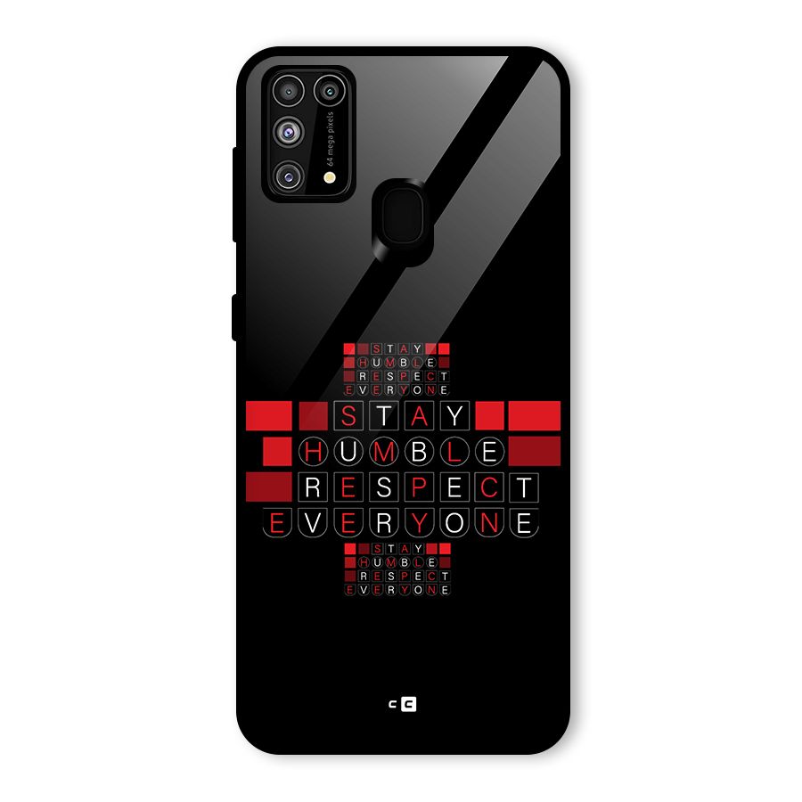 Humble Respect Glass Back Case for Galaxy M31