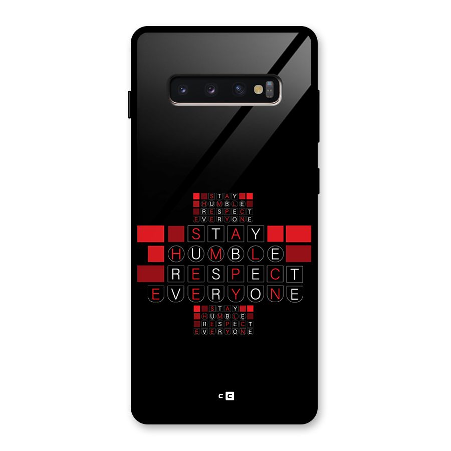 Humble Respect Glass Back Case for Galaxy S10 Plus