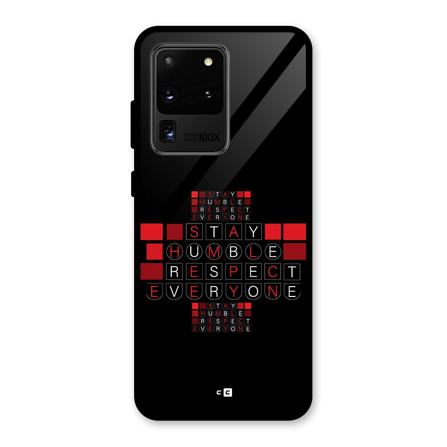 Humble Respect Glass Back Case for Galaxy S20 Ultra