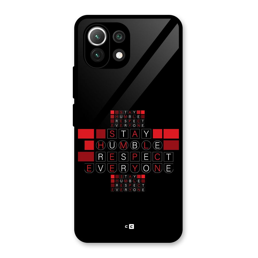 Humble Respect Glass Back Case for Mi 11 Lite NE 5G