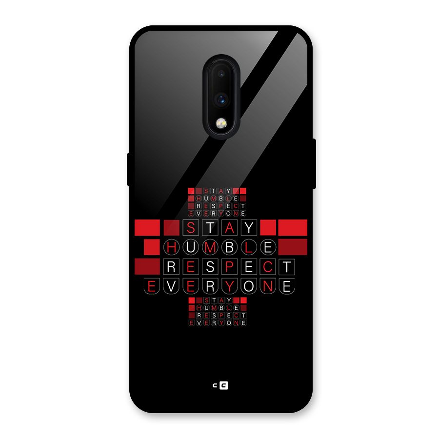 Humble Respect Glass Back Case for OnePlus 7