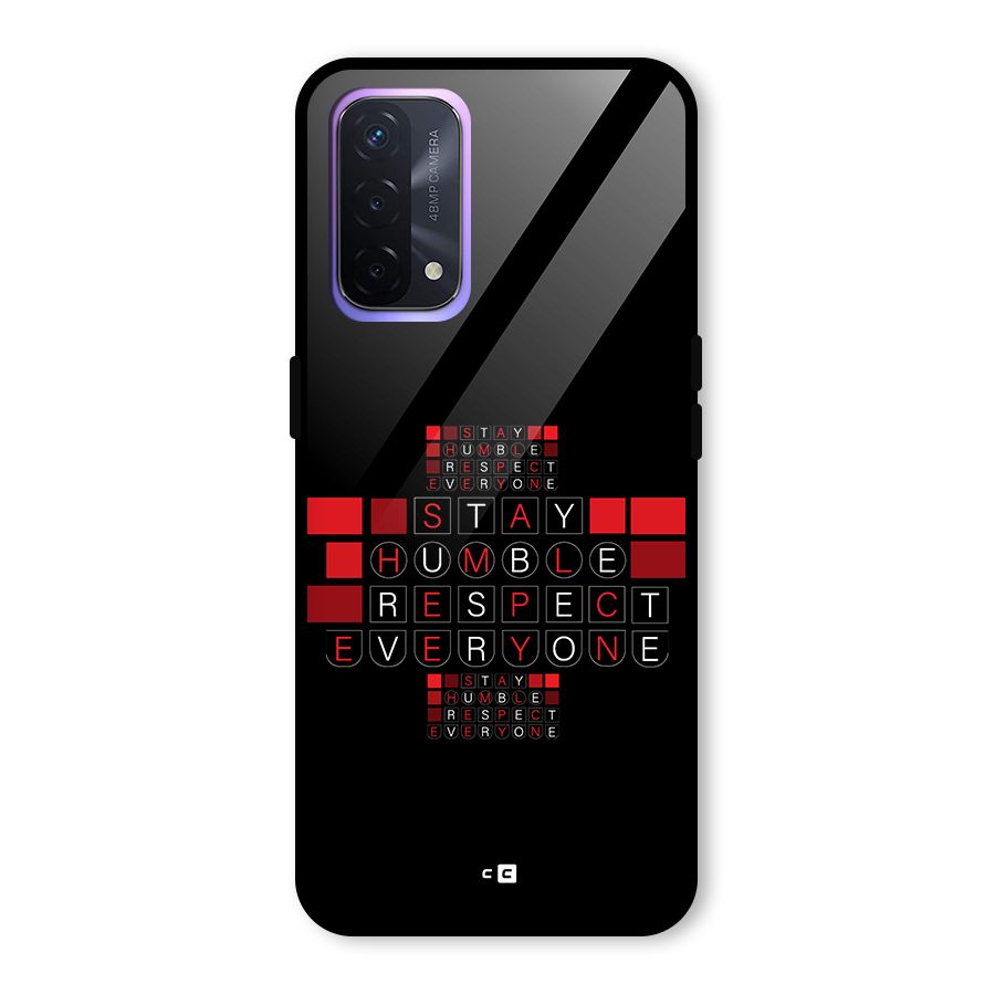 Humble Respect Glass Back Case for Oppo A74 5G