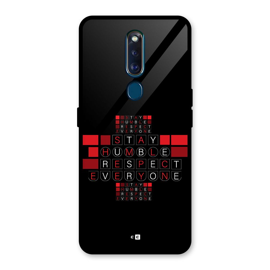 Humble Respect Glass Back Case for Oppo F11 Pro
