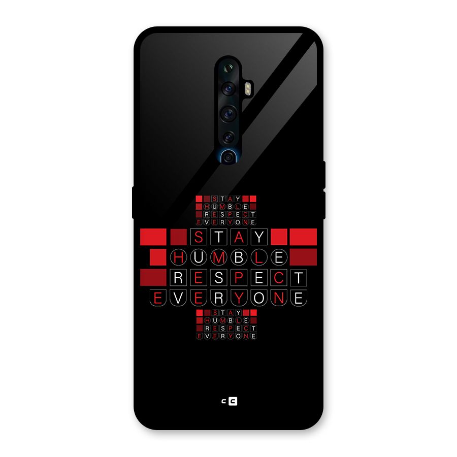 Humble Respect Glass Back Case for Oppo Reno2 F