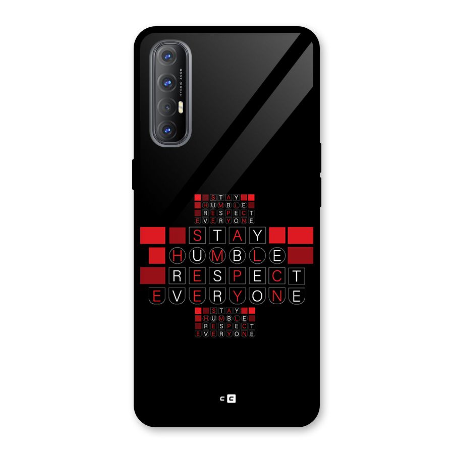 Humble Respect Glass Back Case for Oppo Reno3 Pro