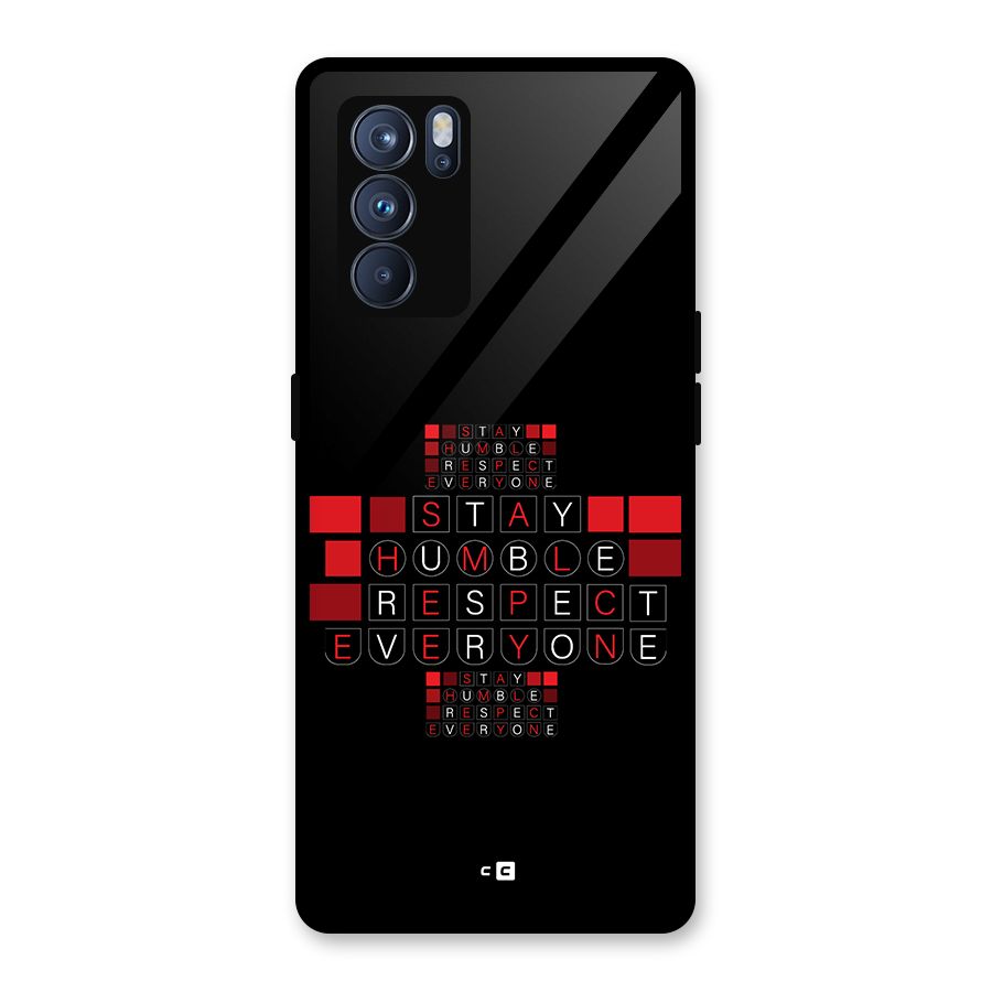 Humble Respect Glass Back Case for Oppo Reno6 Pro 5G