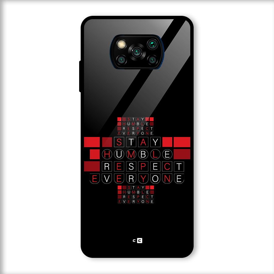 Humble Respect Glass Back Case for Poco X3