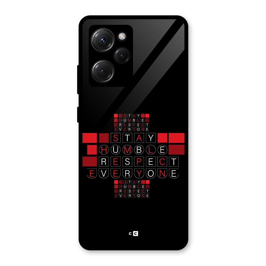 Humble Respect Glass Back Case for Poco X5 Pro