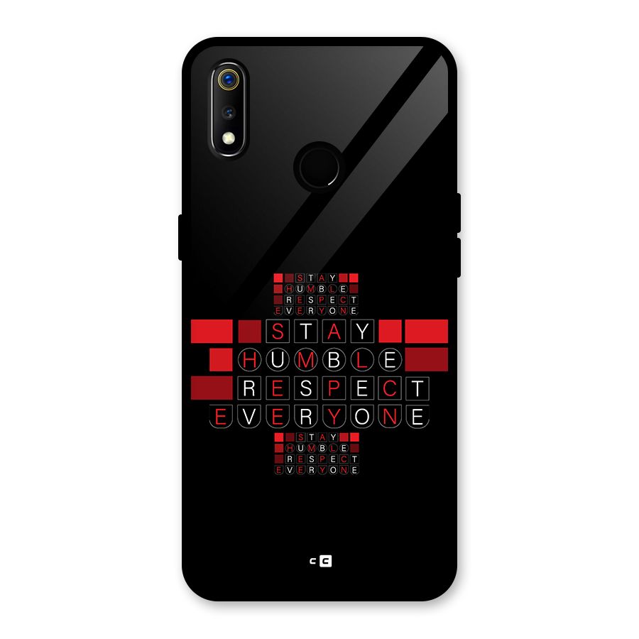 Humble Respect Glass Back Case for Realme 3i