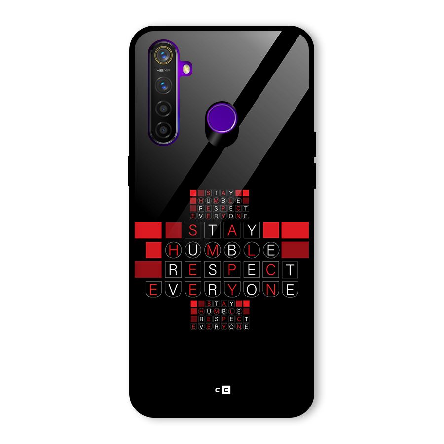 Humble Respect Glass Back Case for Realme 5 Pro