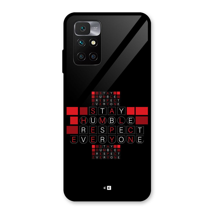 Humble Respect Glass Back Case for Redmi 10 Prime