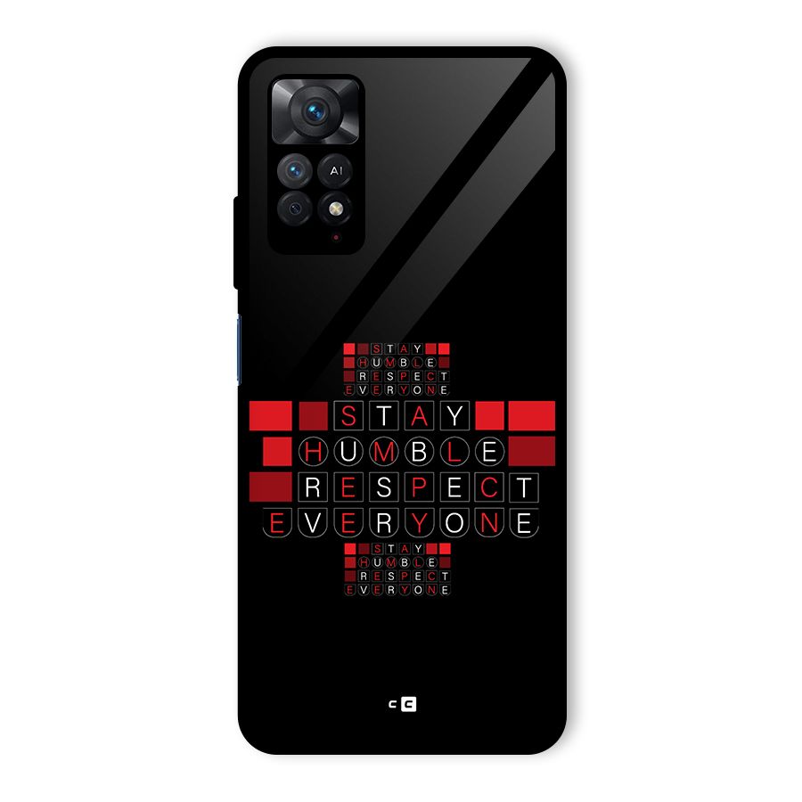 Humble Respect Glass Back Case for Redmi Note 11 Pro