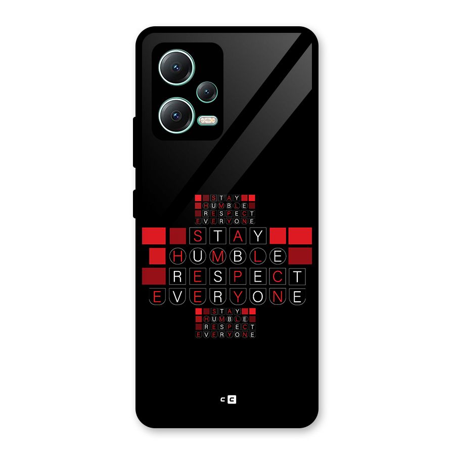 Humble Respect Glass Back Case for Redmi Note 12 5G