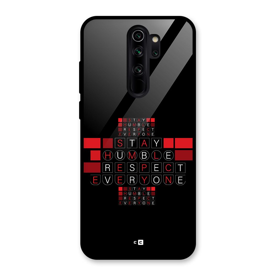 Humble Respect Glass Back Case for Redmi Note 8 Pro