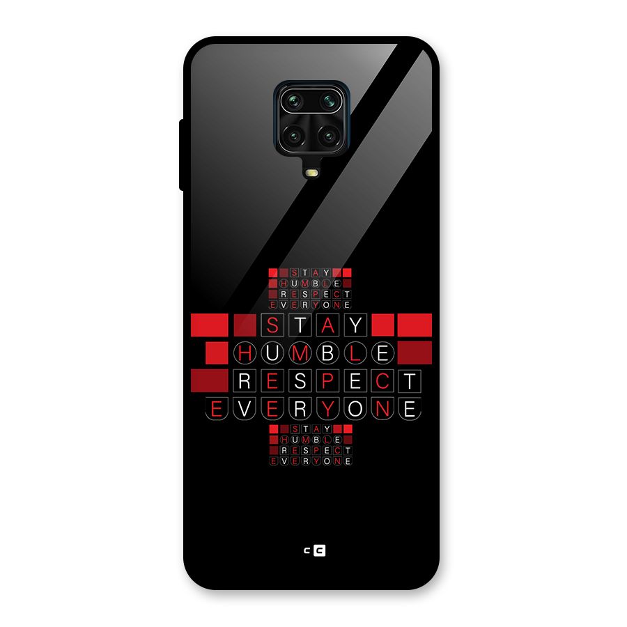 Humble Respect Glass Back Case for Redmi Note 9 Pro