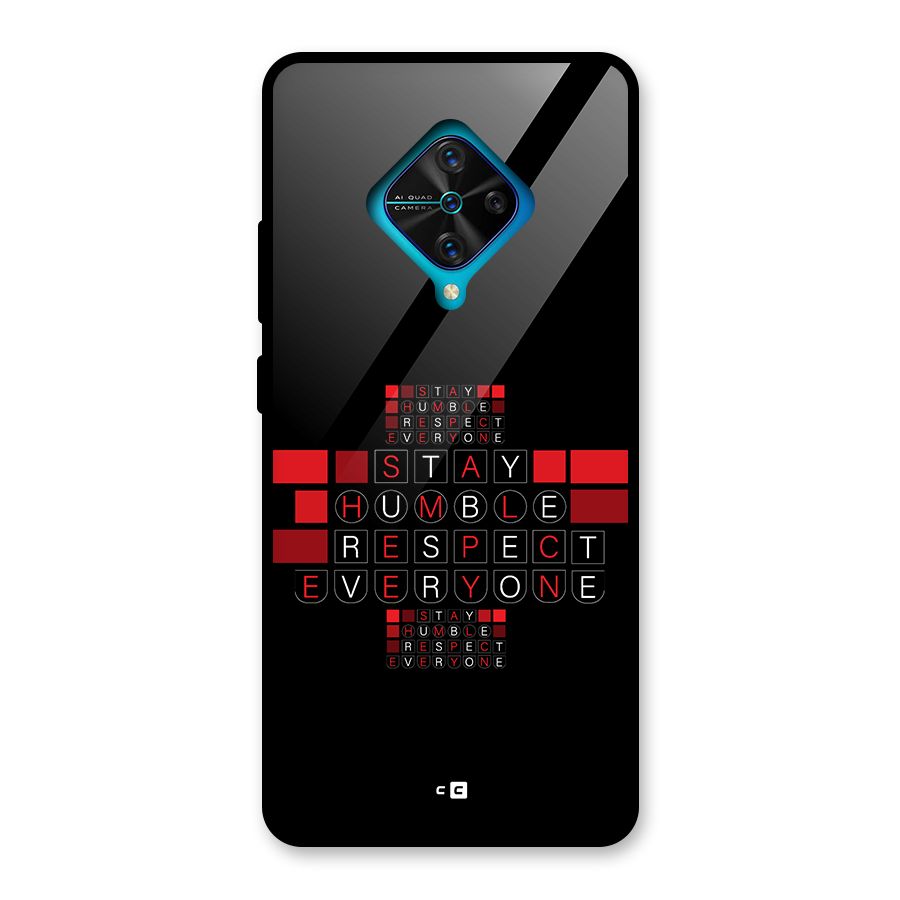 Humble Respect Glass Back Case for Vivo S1 Pro