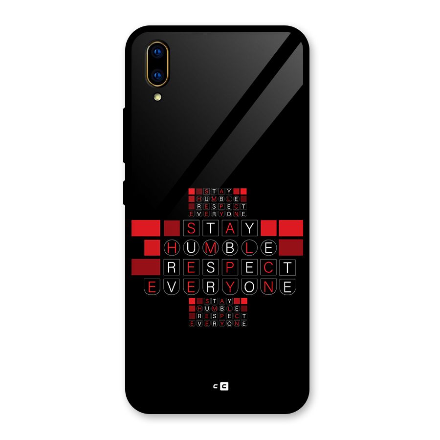 Humble Respect Glass Back Case for Vivo V11 Pro