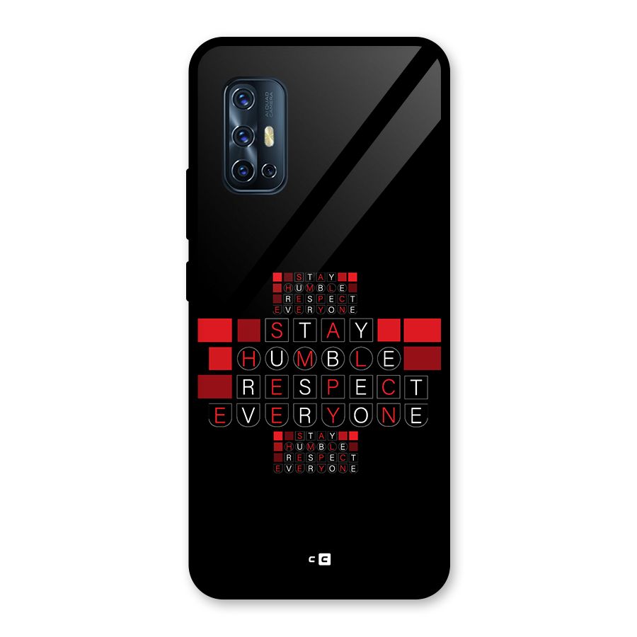 Humble Respect Glass Back Case for Vivo V17