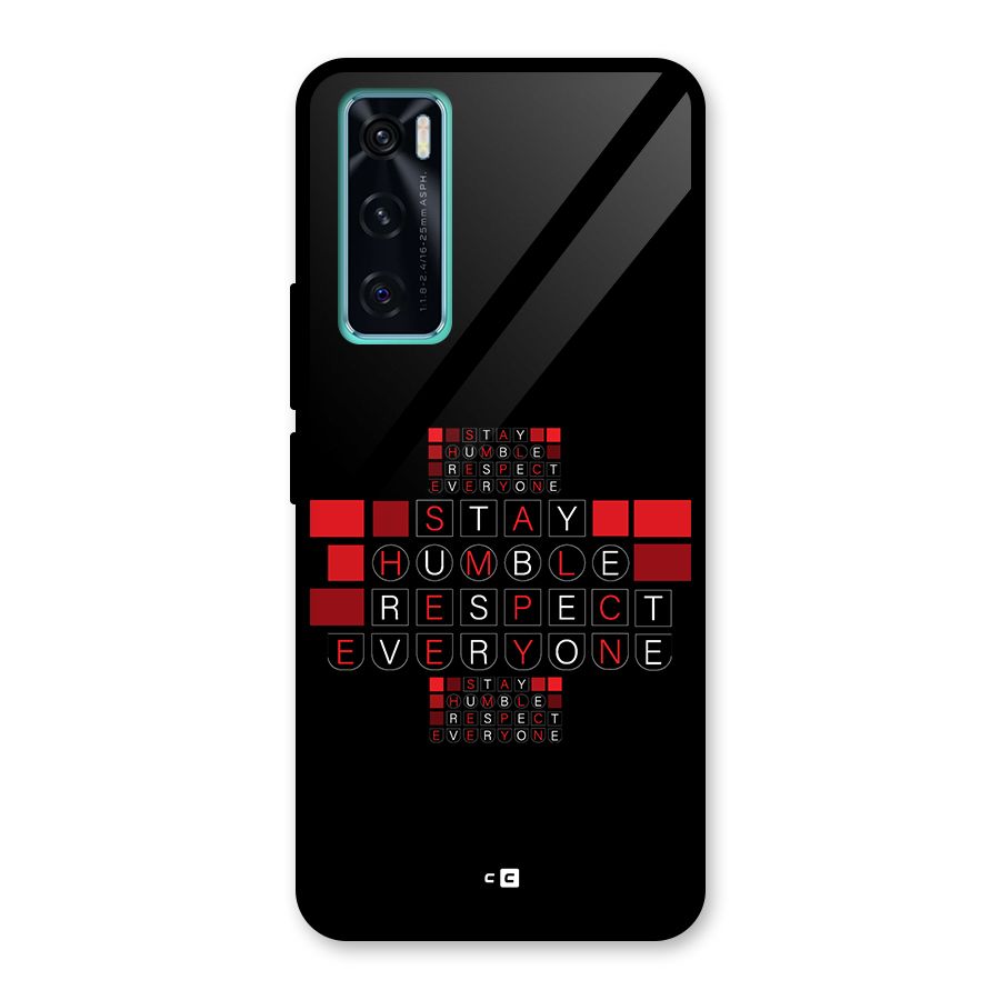 Humble Respect Glass Back Case for Vivo V20 SE