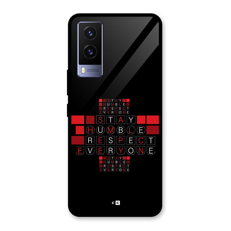 Humble Respect Glass Back Case for Vivo V21e 5G