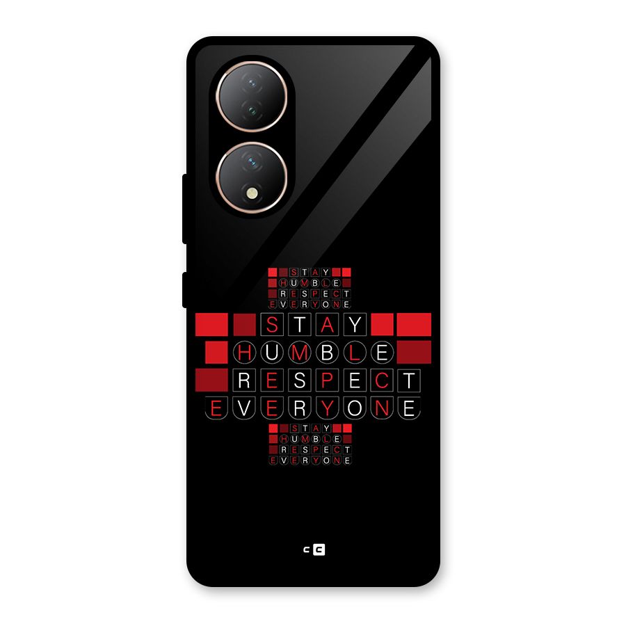 Humble Respect Glass Back Case for Vivo Y100A